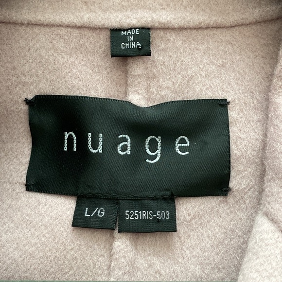 New Nuage Wool Blend Lapel Collar Duster Coat Size L|G - Picture 13 of 16